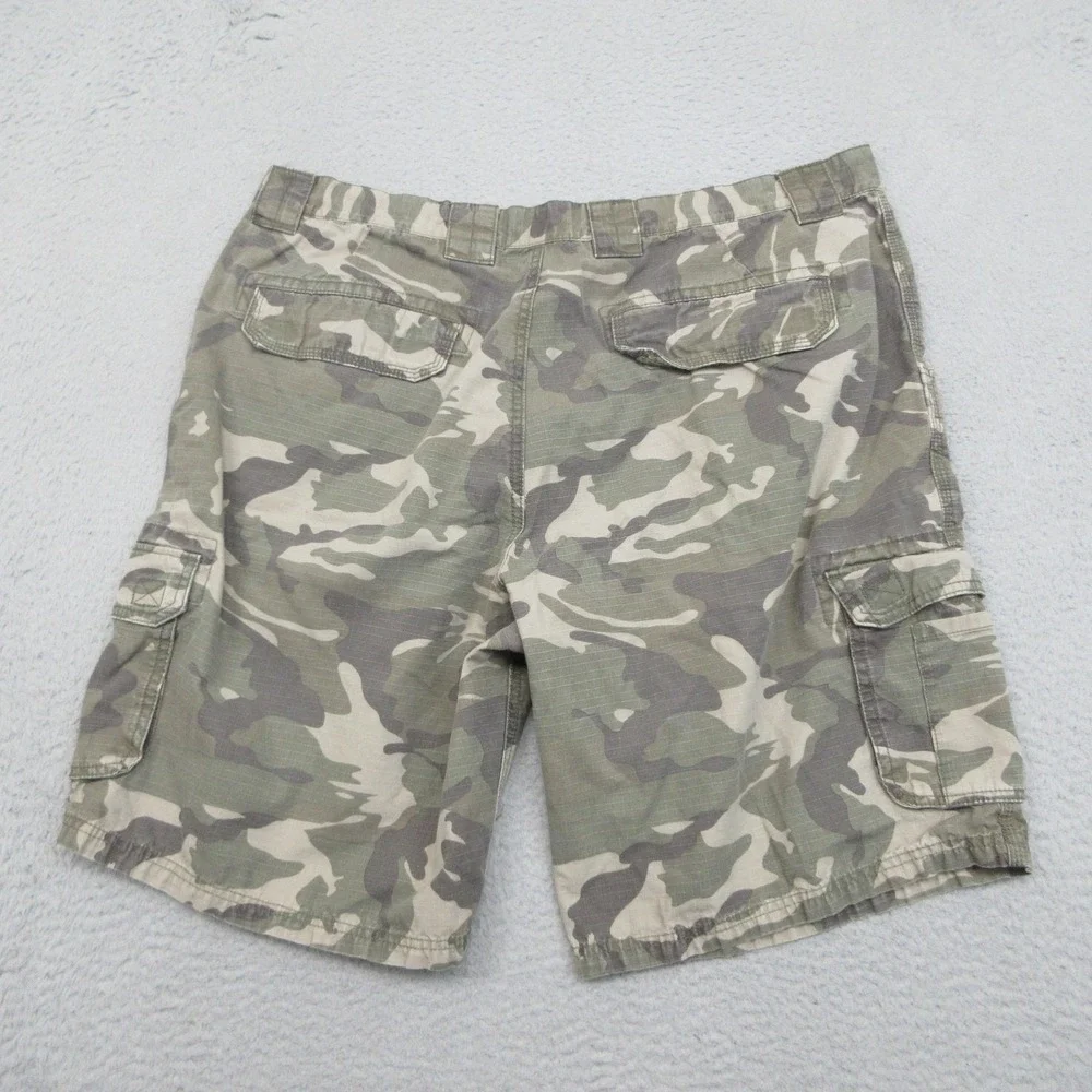 CE Schmidt Workwear Cargo Shorts Mens 40x11 Green Camo Cotton Ripstop Utility